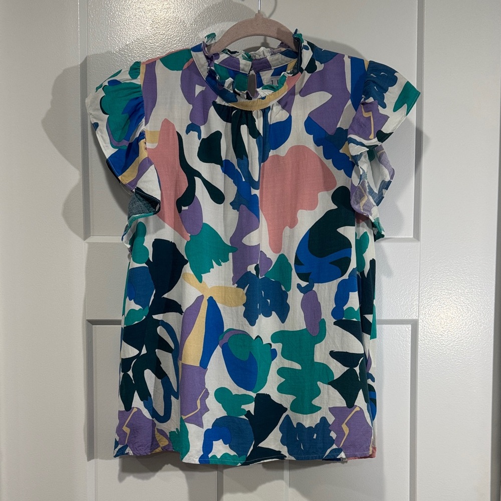 THML Multicolor Abstract Blouse
